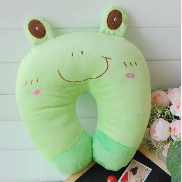 Green Smiley Frog U Shape Feeding & Nursing Baby Neck Pillow